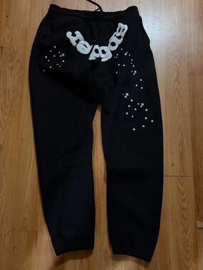Sp5der sweatpants OG black and white Size M for sale